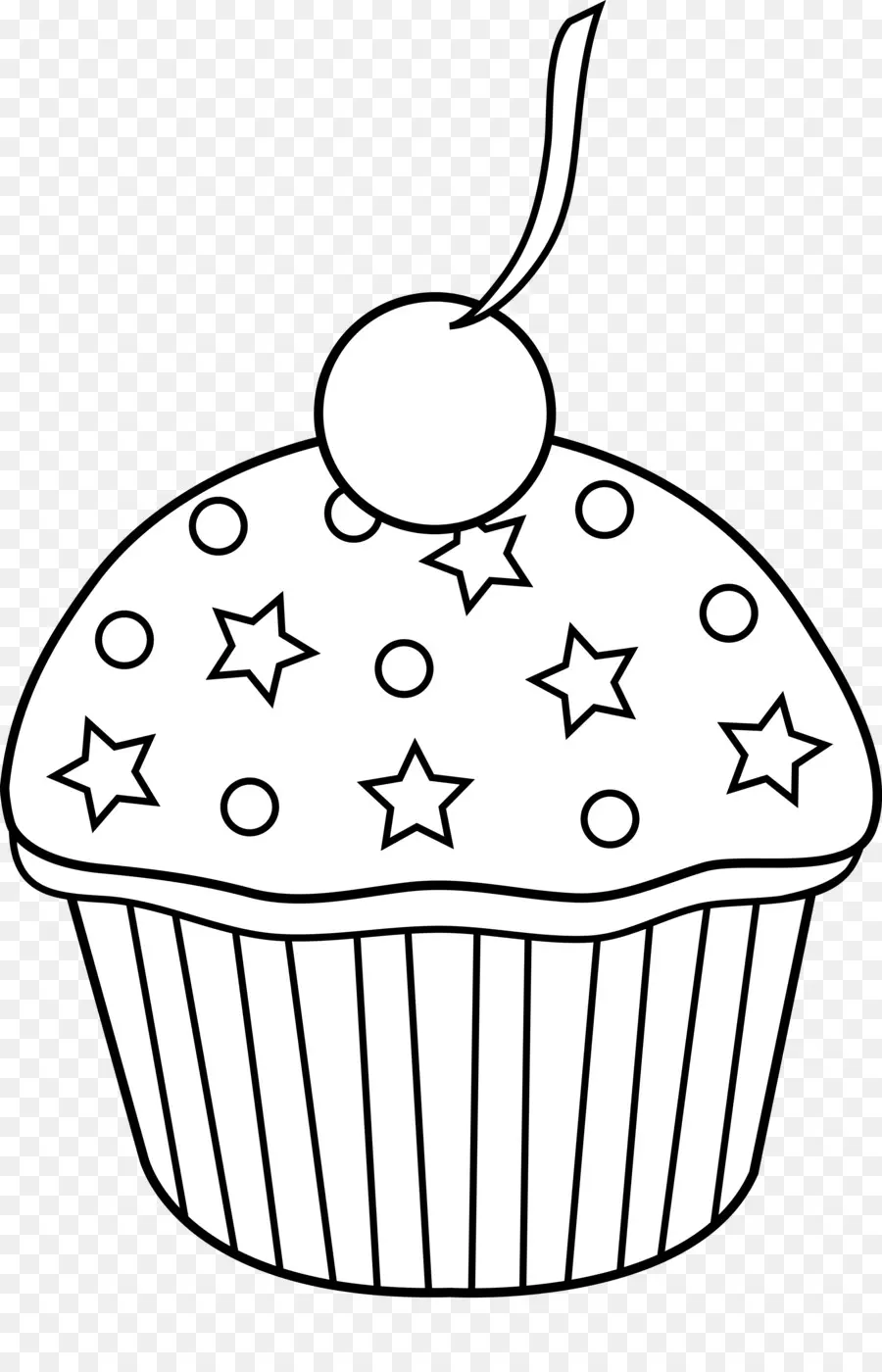 Cupcake，En Blanco Y Negro PNG