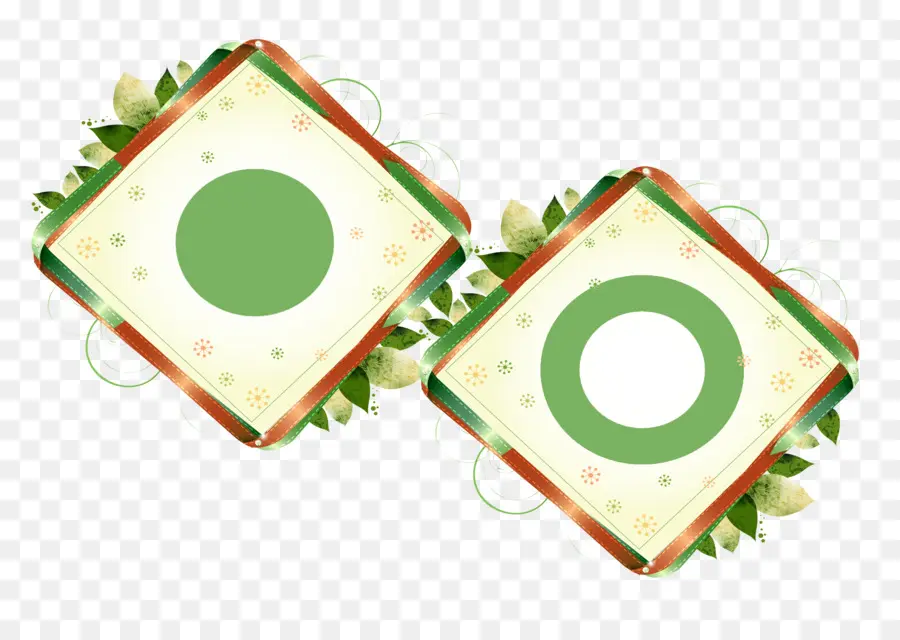 Platos Decorativos，Verde PNG