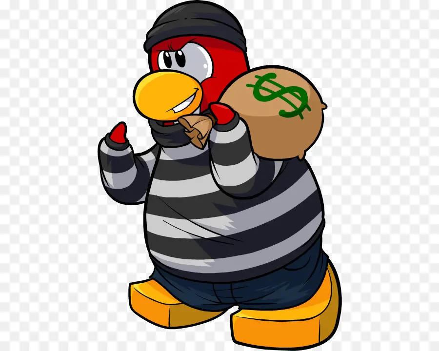 Ladrón De Pingüinos，Bolsa De Dinero PNG