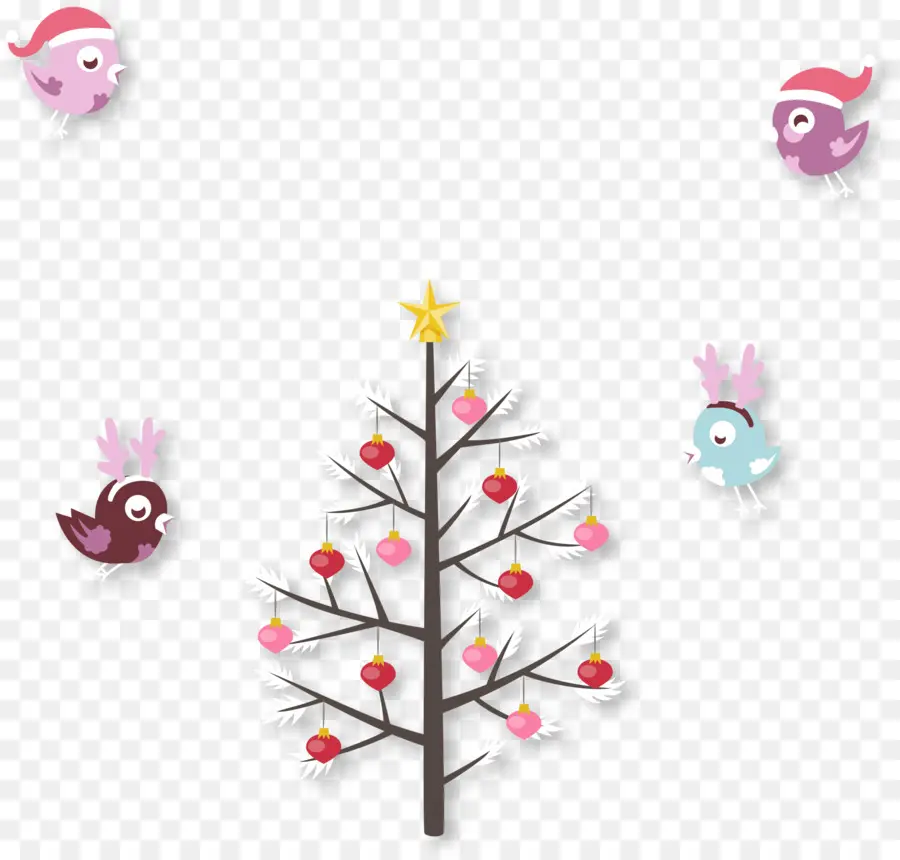 Árbol De Navidad，Aves PNG