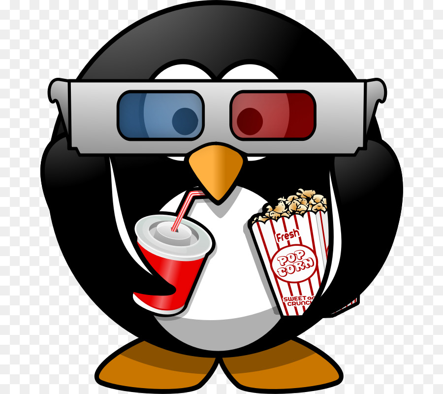 Pingüino Con Gafas 3d，Película PNG