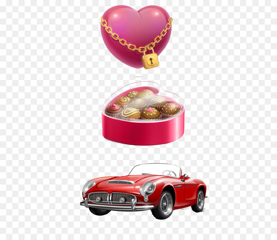 Corazón Chocolates Coche，Amar PNG