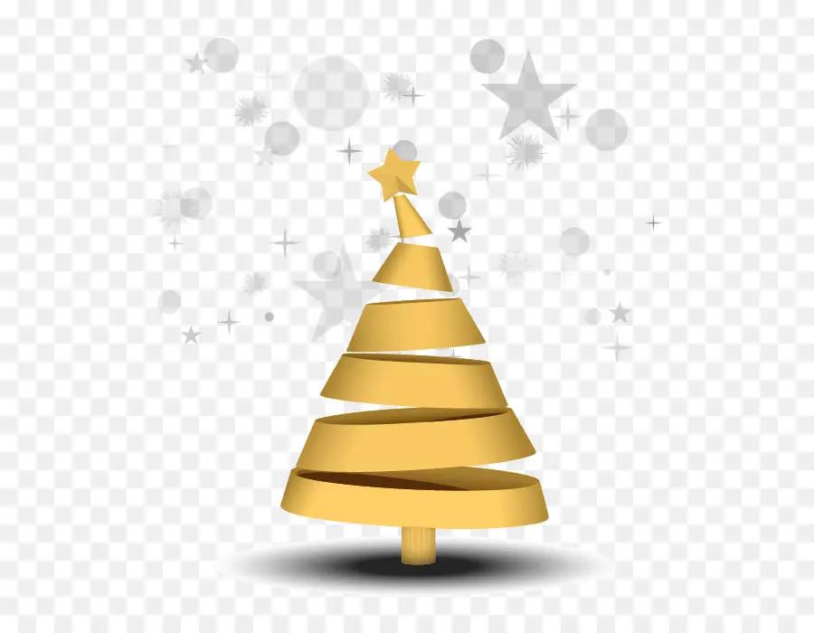 Árbol De Navidad Dorado，Dorado PNG