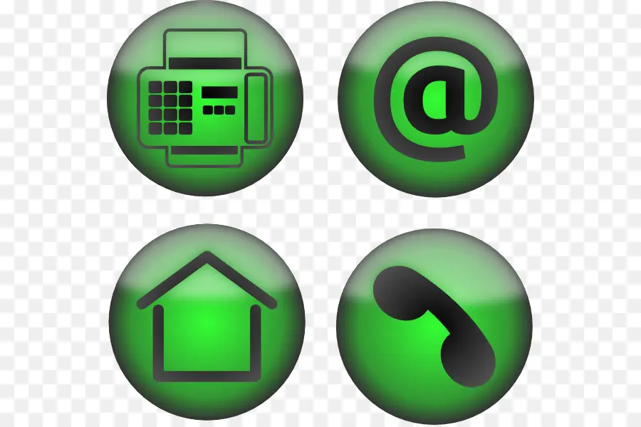 Iconos Verdes，Contacto PNG