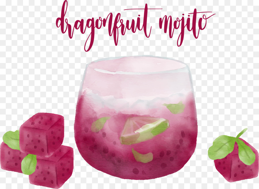 Mojito De Fruta Del Dragón，Cubos PNG