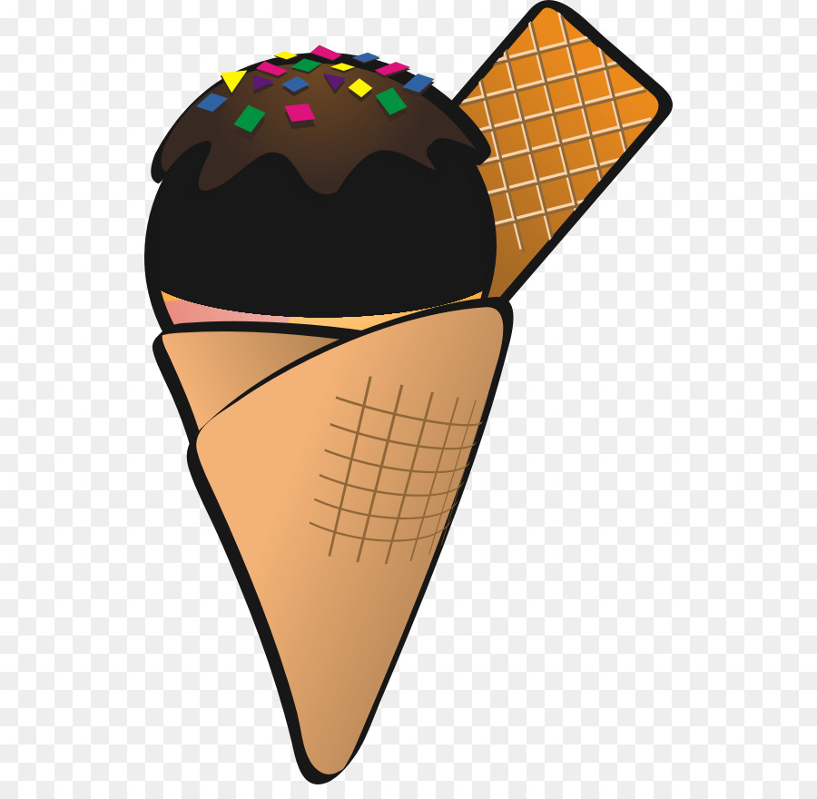 Helado De Chocolate，Cono PNG