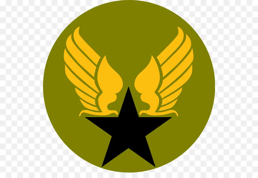 Estrella Negra Con Alas，Militar PNG