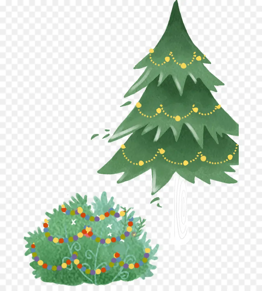 Árbol De Navidad Decorado，Luces PNG