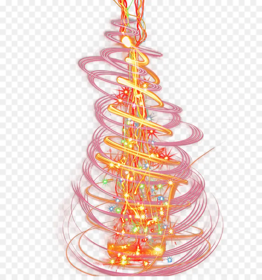 Árbol De Navidad Abstracto，Luces PNG