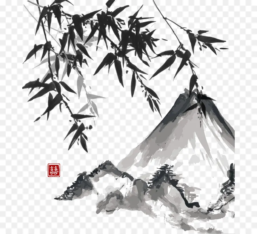 Japón，Tinta De Lavado De Pintura PNG