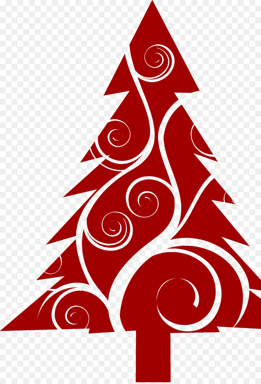 árbol De Navidad Rojo，Decoración PNG