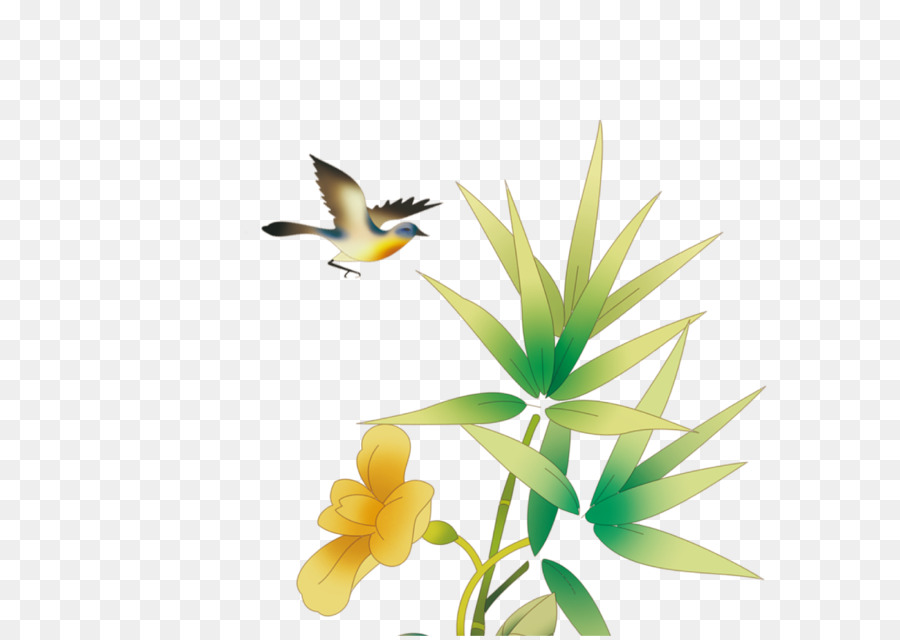 Pájaro，Bambú PNG