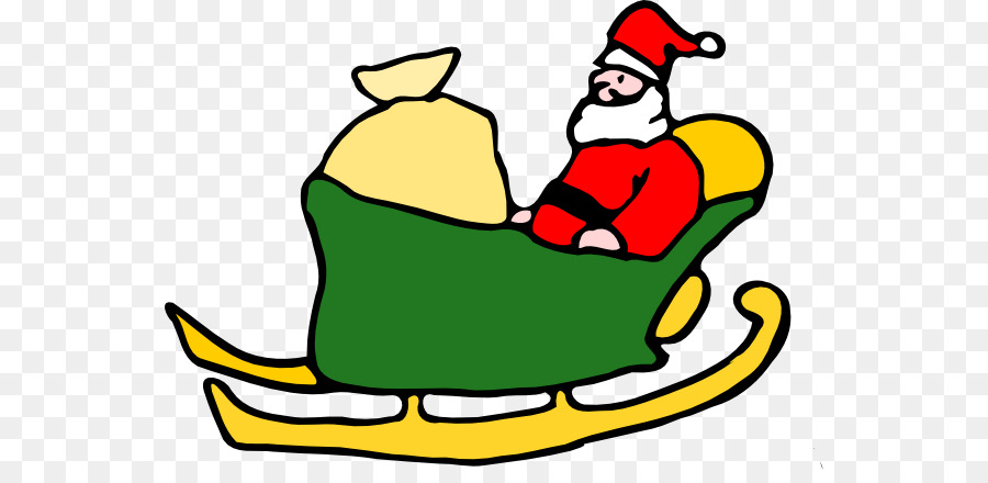 Papá Noel En Trineo，Navidad PNG