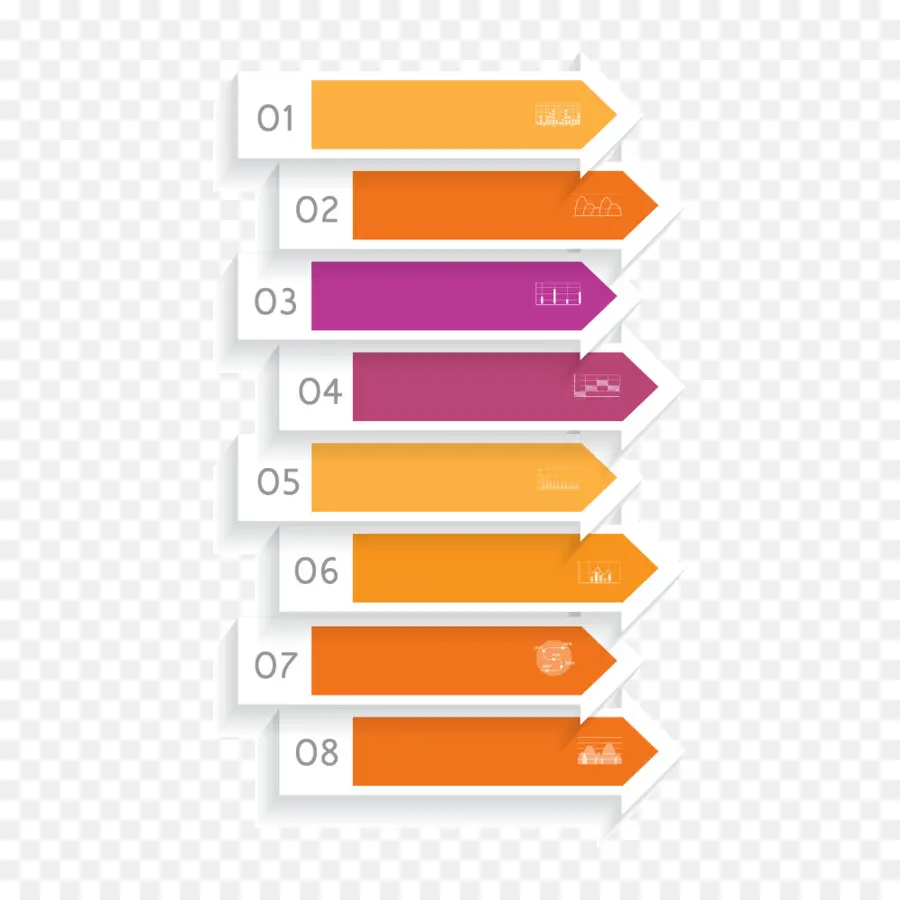 Infografía De Flecha，Pasos PNG