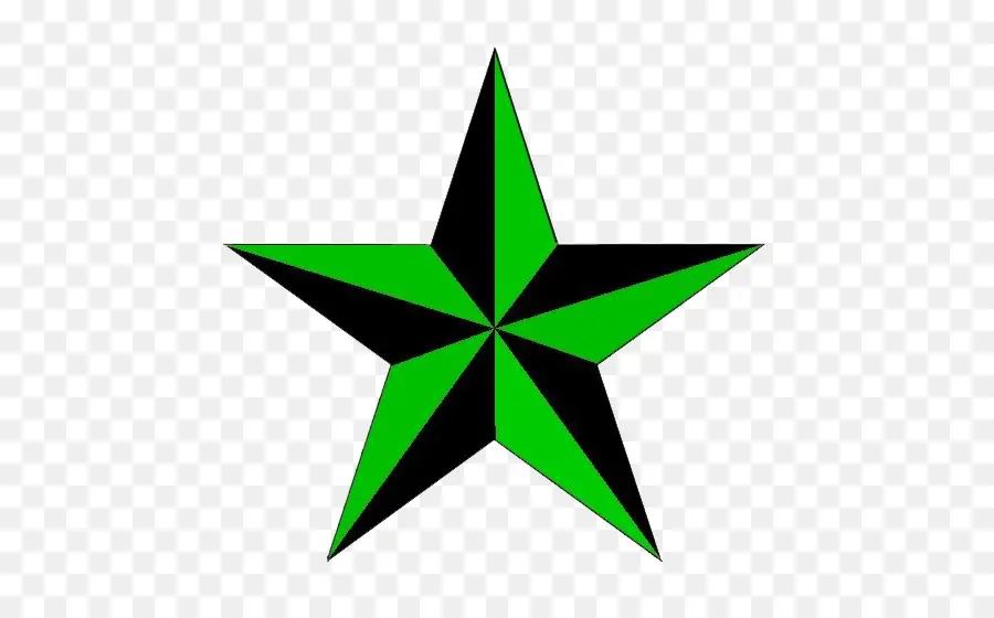 Estrella Verde Y Negra，Forma PNG