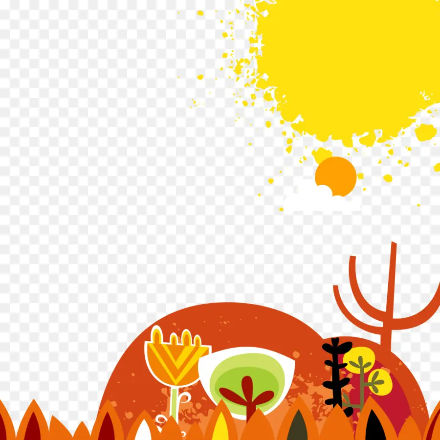 Escena De Otoño，Sol PNG