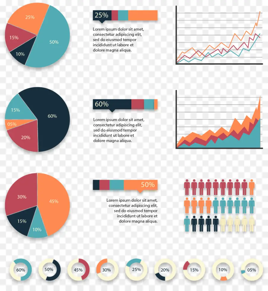 Elementos Infográficos，Gráficos PNG