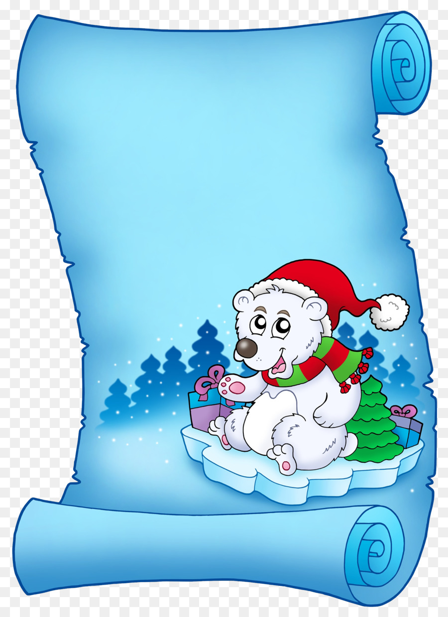 Oso Polar，Gorro De Papá Noel PNG