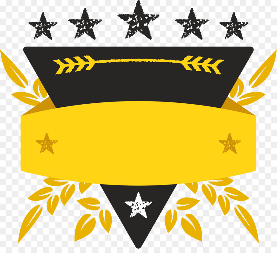 Insignia Amarilla Y Negra，Estrellas PNG