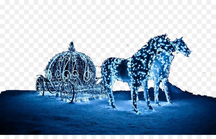 Carro Con Caballos，Luces PNG