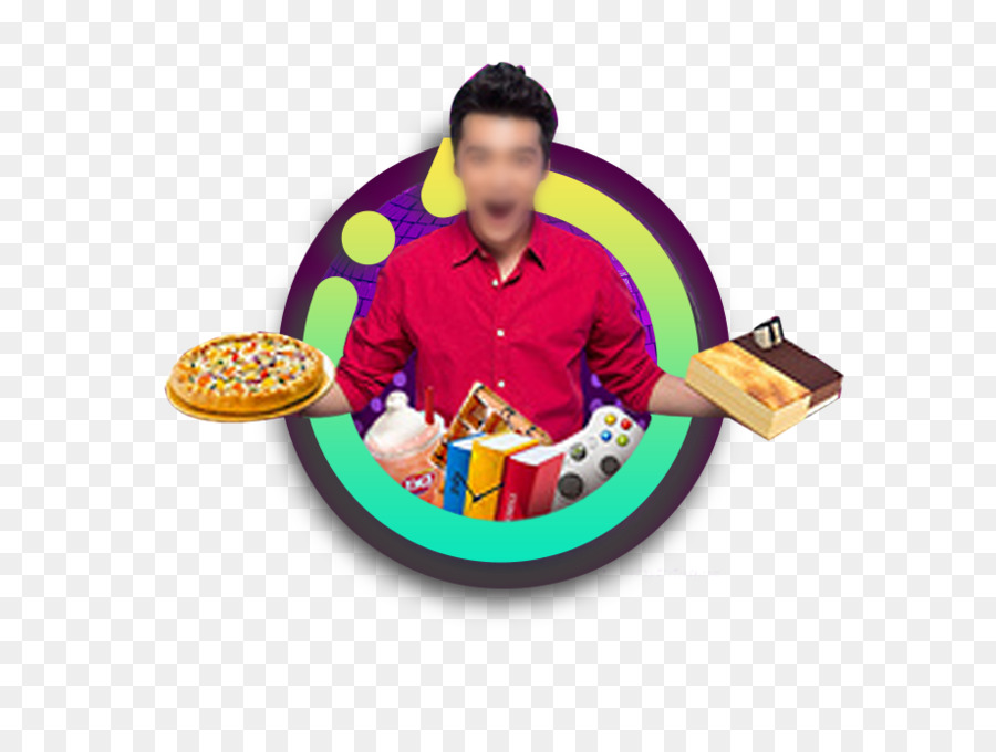 Hombre Con Comida Y Juegos，Entretenimiento PNG