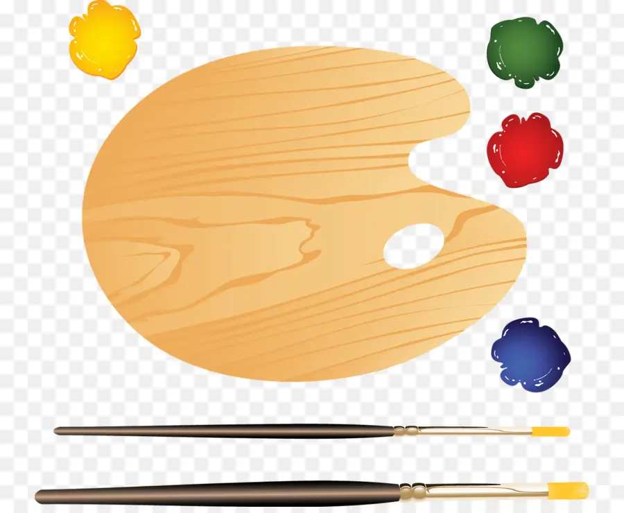 Paleta De Pintura，Pinceles PNG