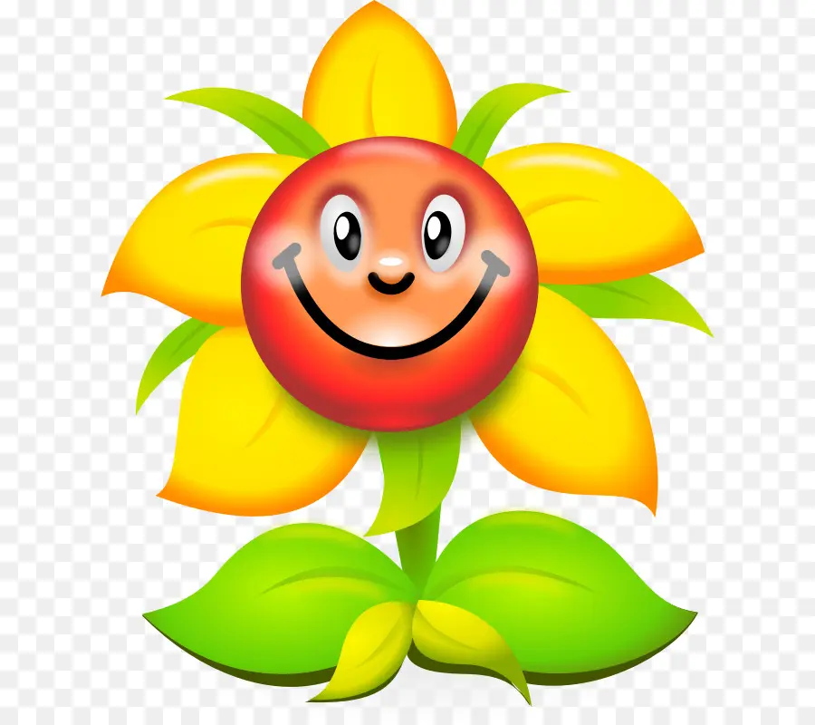 Flor Sonriente，Feliz PNG