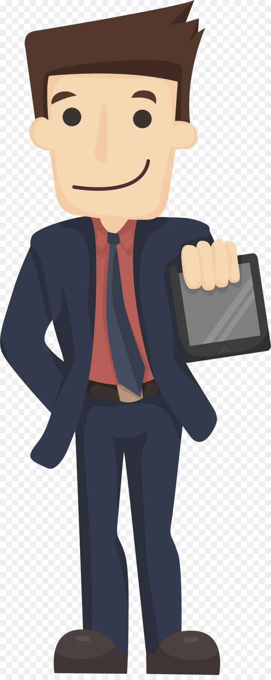 Empresario Con Tableta，Hombre PNG