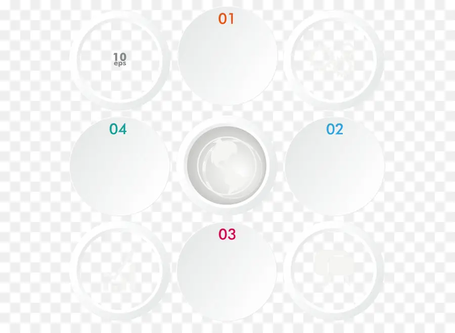 Diagrama Circular Numerado，Pasos PNG