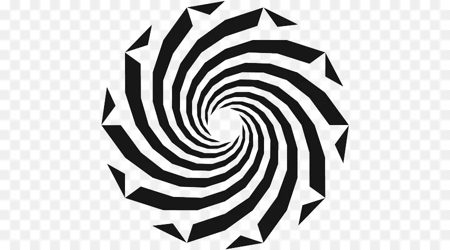 Diseño En Espiral，En Blanco Y Negro PNG