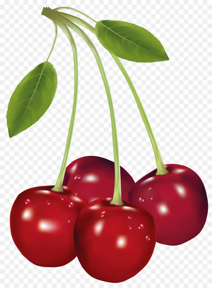 Cerezas Rojas，Alimento PNG