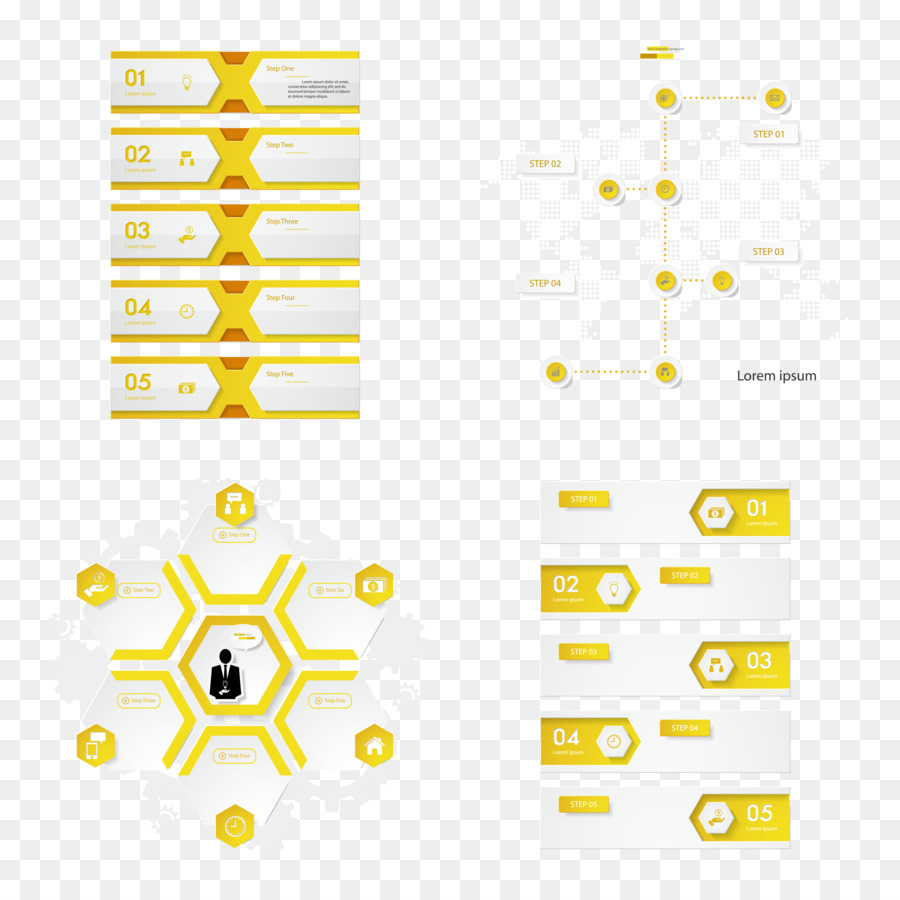 Infografía Amarilla，Datos PNG