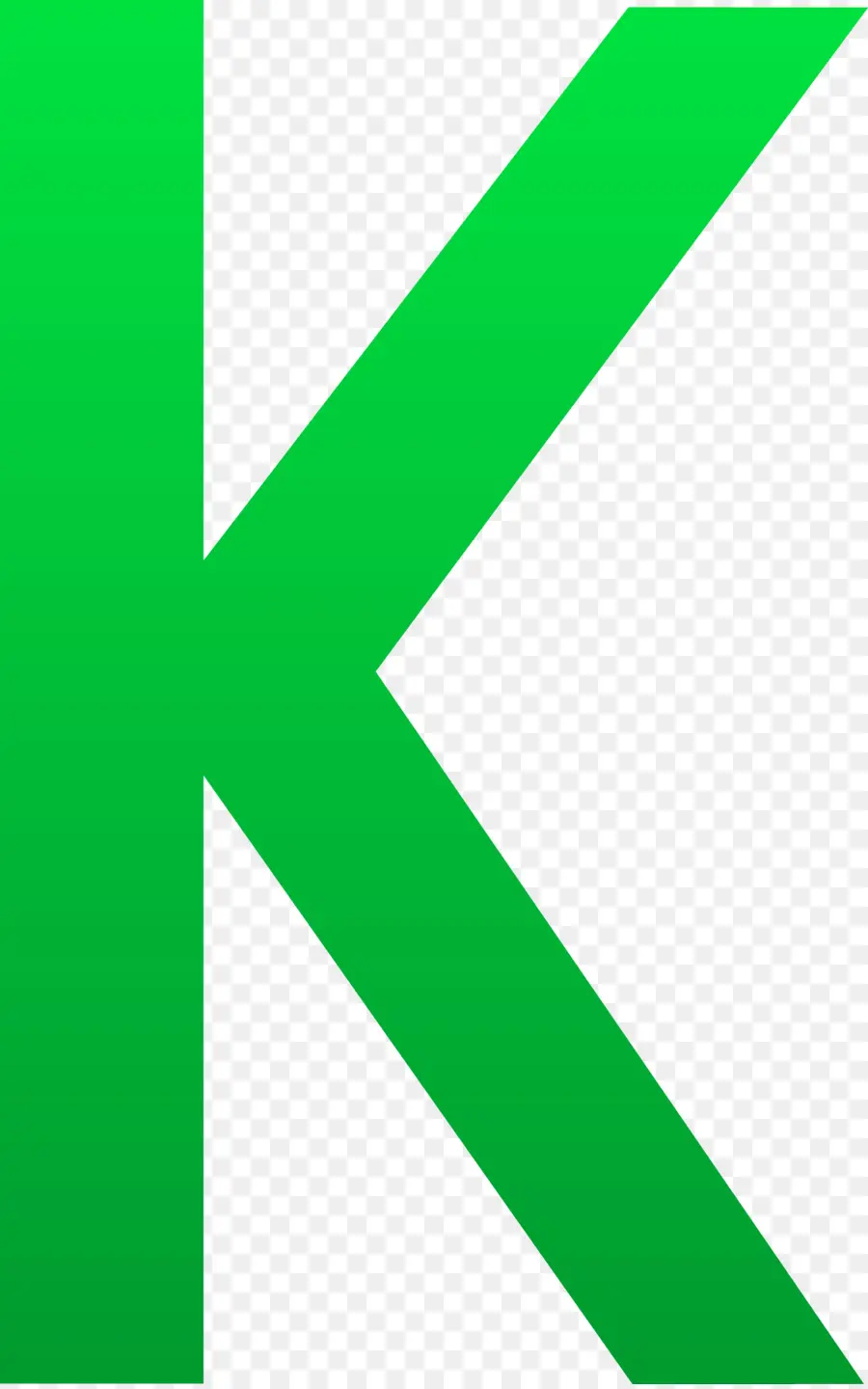 Verde K，Alfabeto PNG