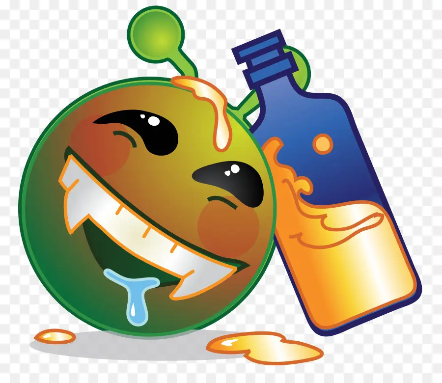 Emoji Borracho，Botella PNG