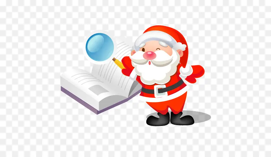 Papá Noel Con Libro，Libro PNG