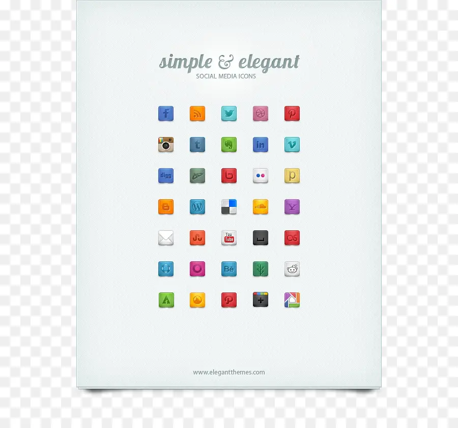 Iconos De Redes Sociales，Simple PNG