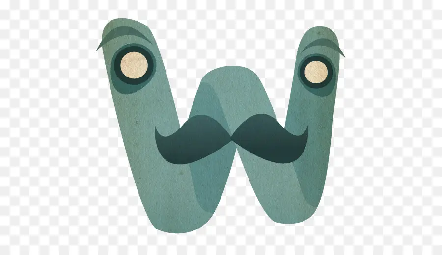 W Con Bigote，Carta PNG