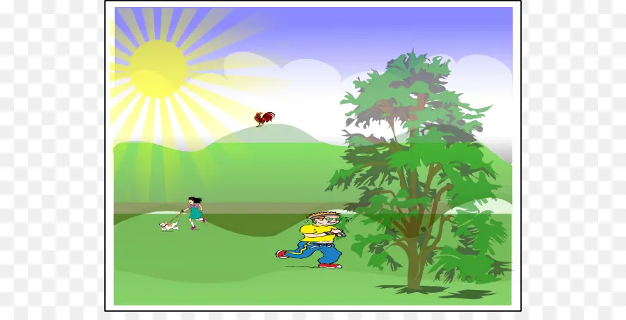 Escena Del Parque，Árbol PNG