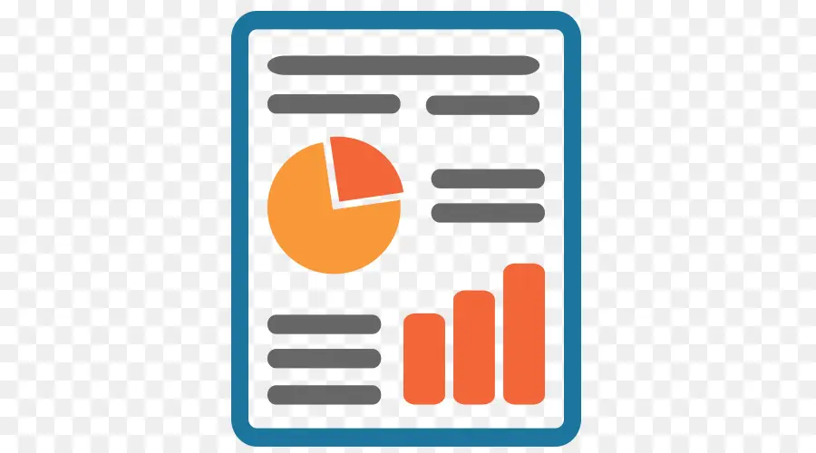 Gráfico Circular Naranja Y Gráfico De Barras，Informe PNG