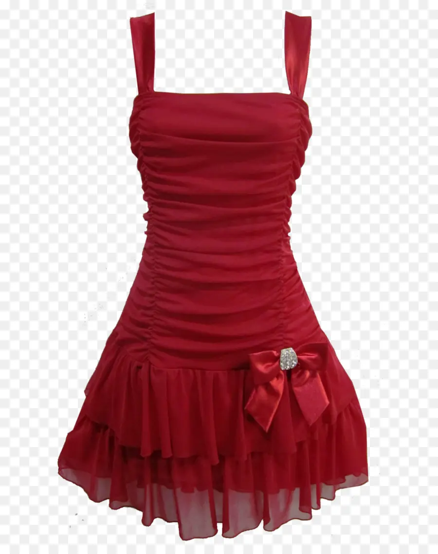 Vestido Rojo，Moda PNG