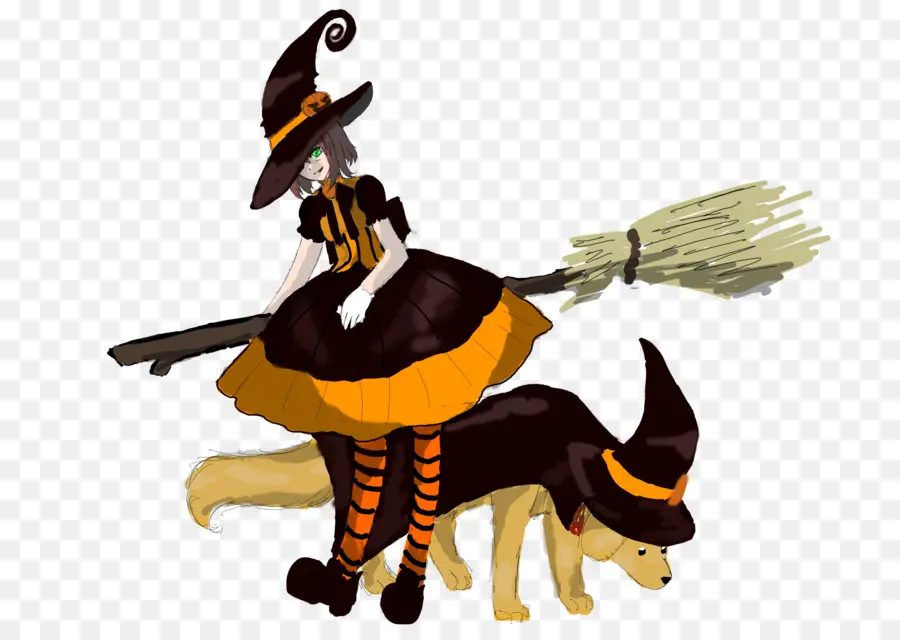 Bruja Y Perro，Escoba PNG