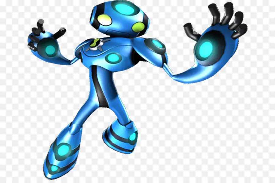 Robot Azul，Futurista PNG