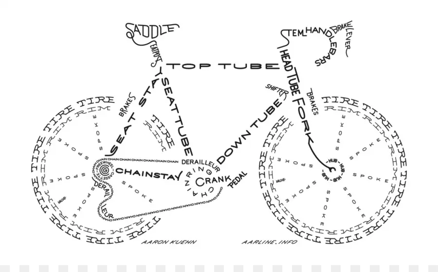 Bicicleta，Tipografía PNG