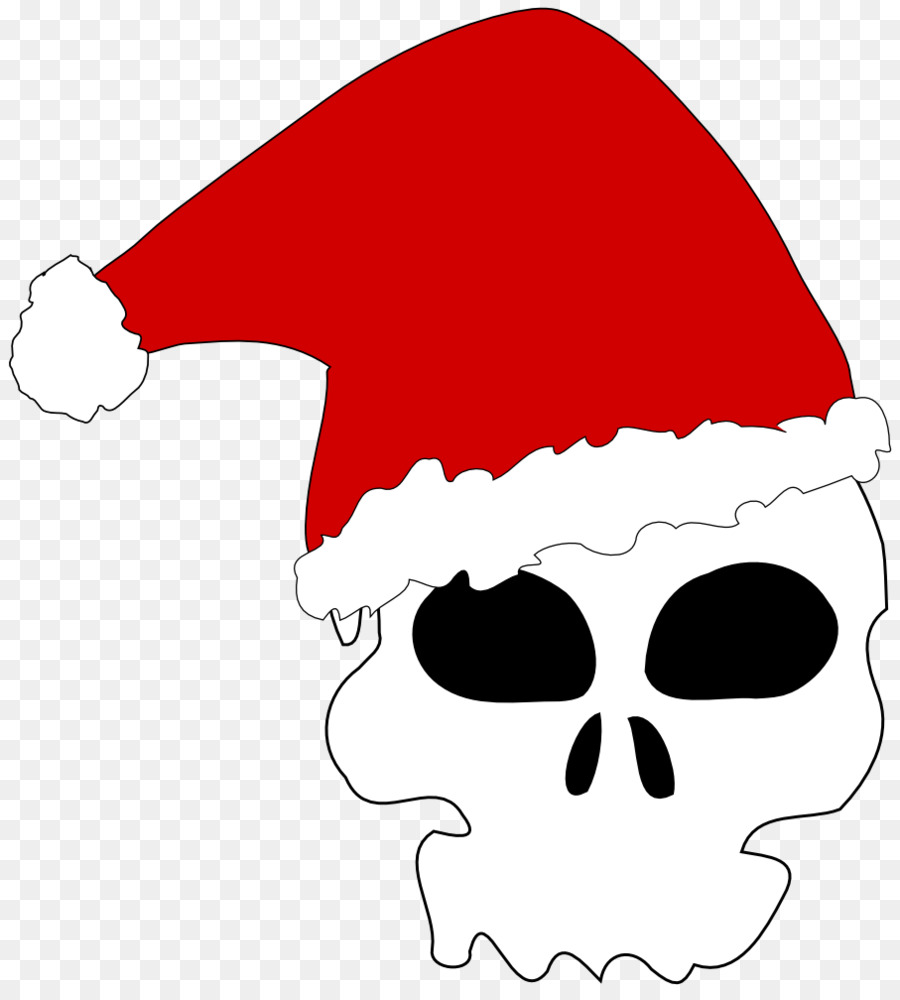 Calavera Con Gorro De Papá Noel，Gorro De Papá Noel PNG