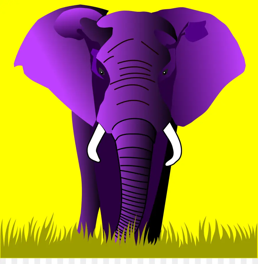 Elefante，Púrpura PNG