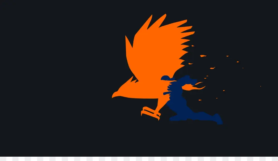 Águila Naranja Y Corredor Azul，águila PNG