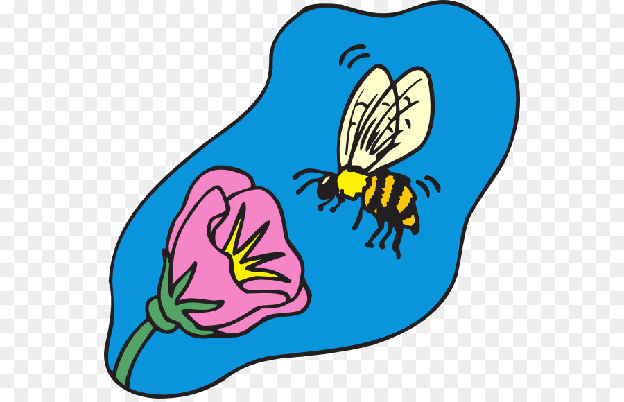 Abeja，Flor PNG