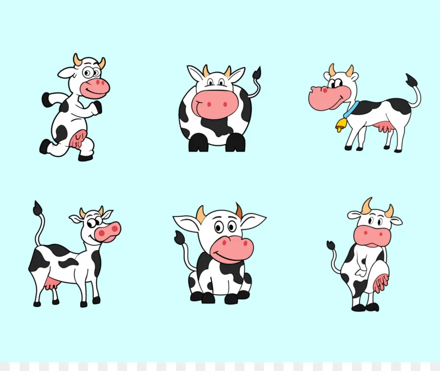 Vacas De Dibujos Animados，Ganado PNG