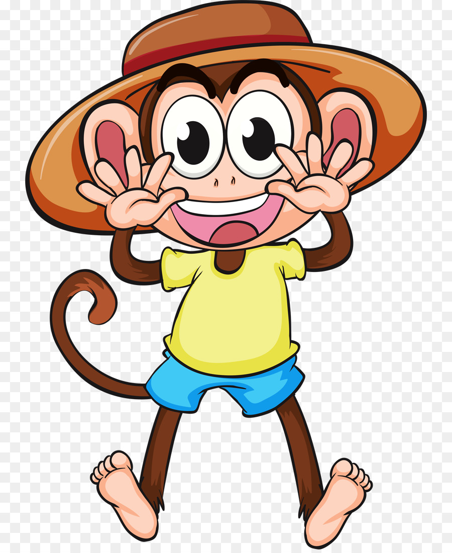 Mono De Dibujos Animados，Sombrero PNG