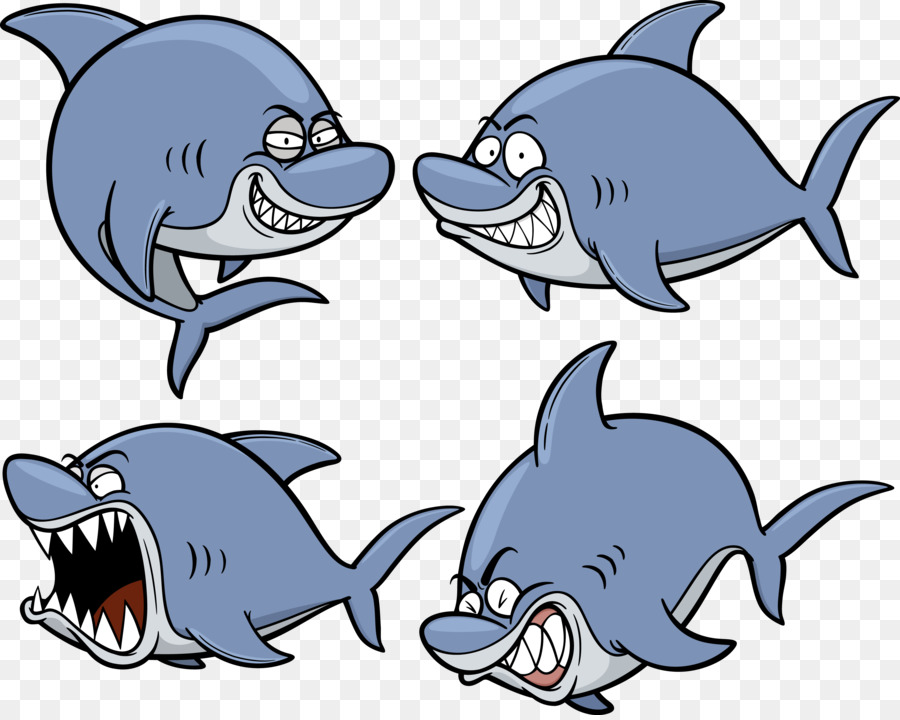 Tiburones De Dibujos Animados，Dibujos Animados PNG